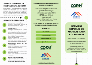 Tríptico servicio de mantenimiento de farmacias cara B