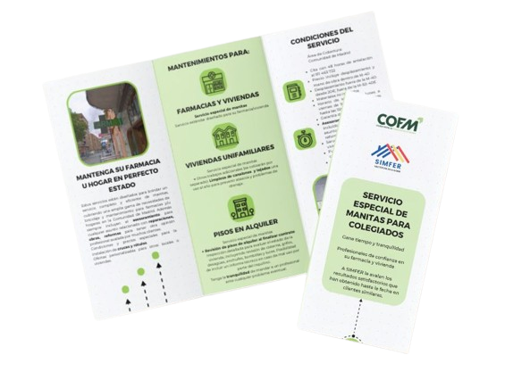 Tríptico servicio de mantenimiento de farmacias en Madrid - Simfer Consulting 89