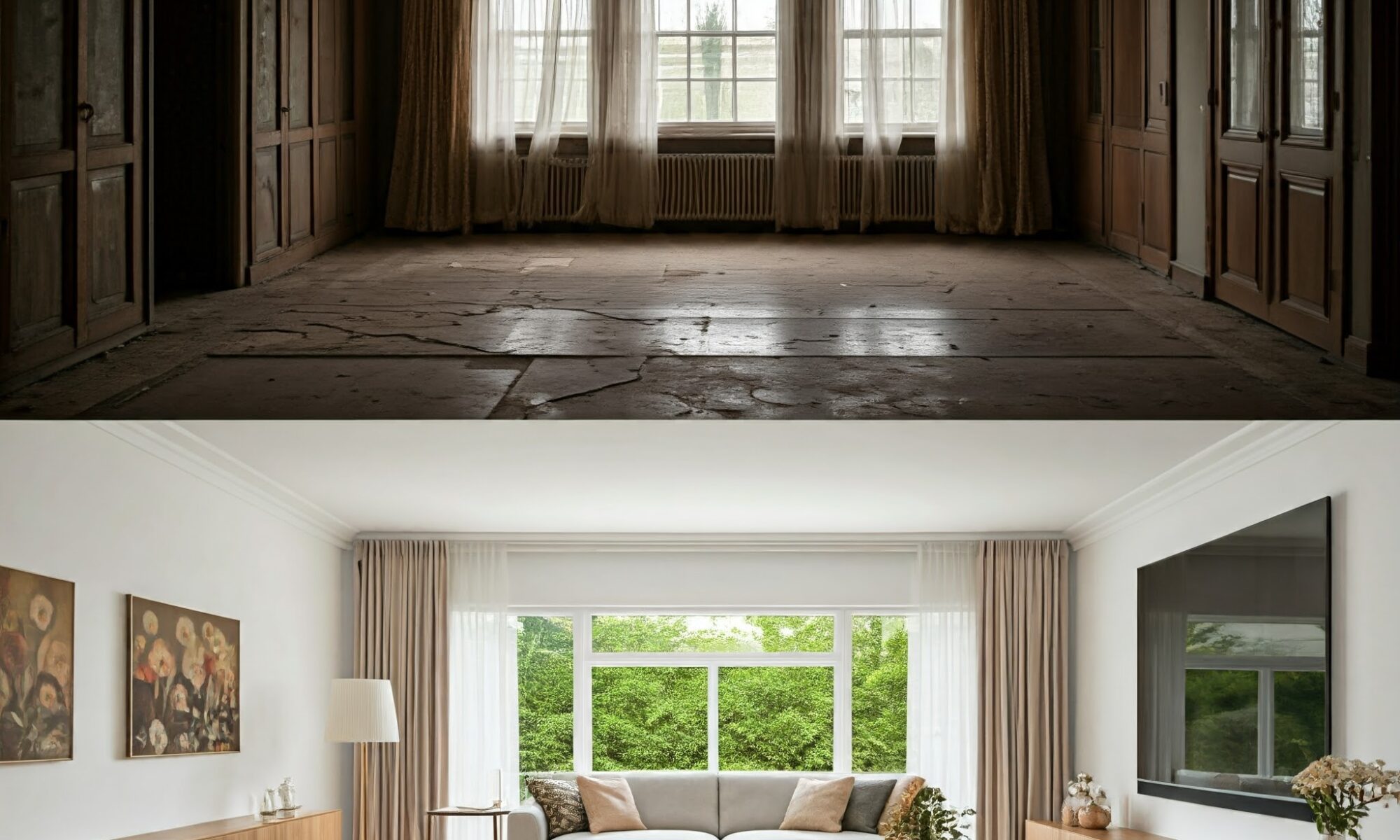 Vivienda reformada antes y despues