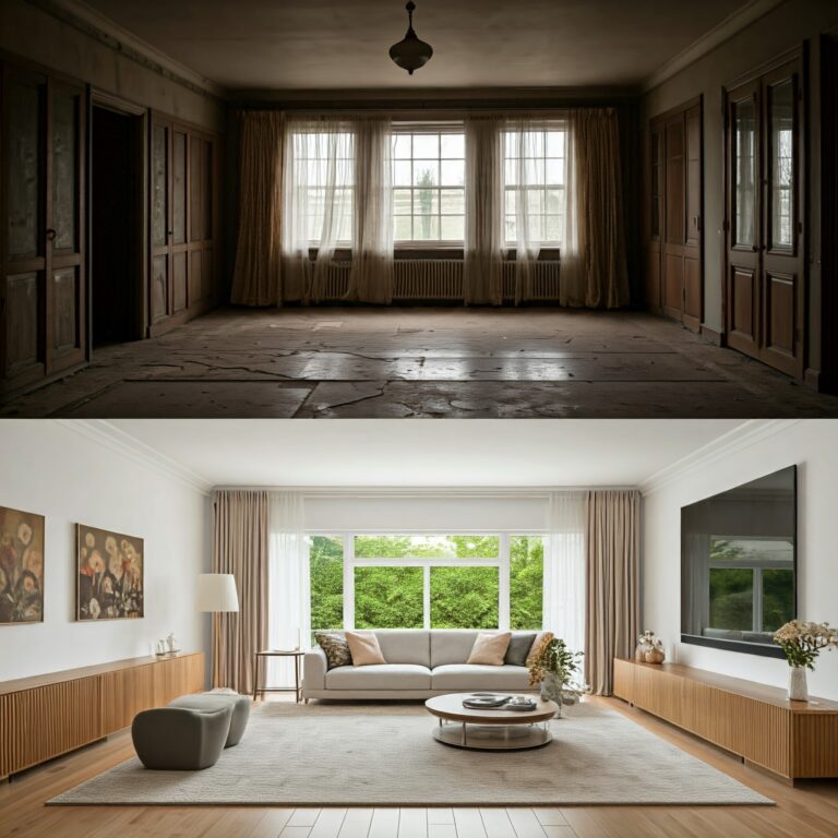 Vivienda reformada antes y despues