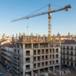 Edificio en construcción en pleno centro de Madrid